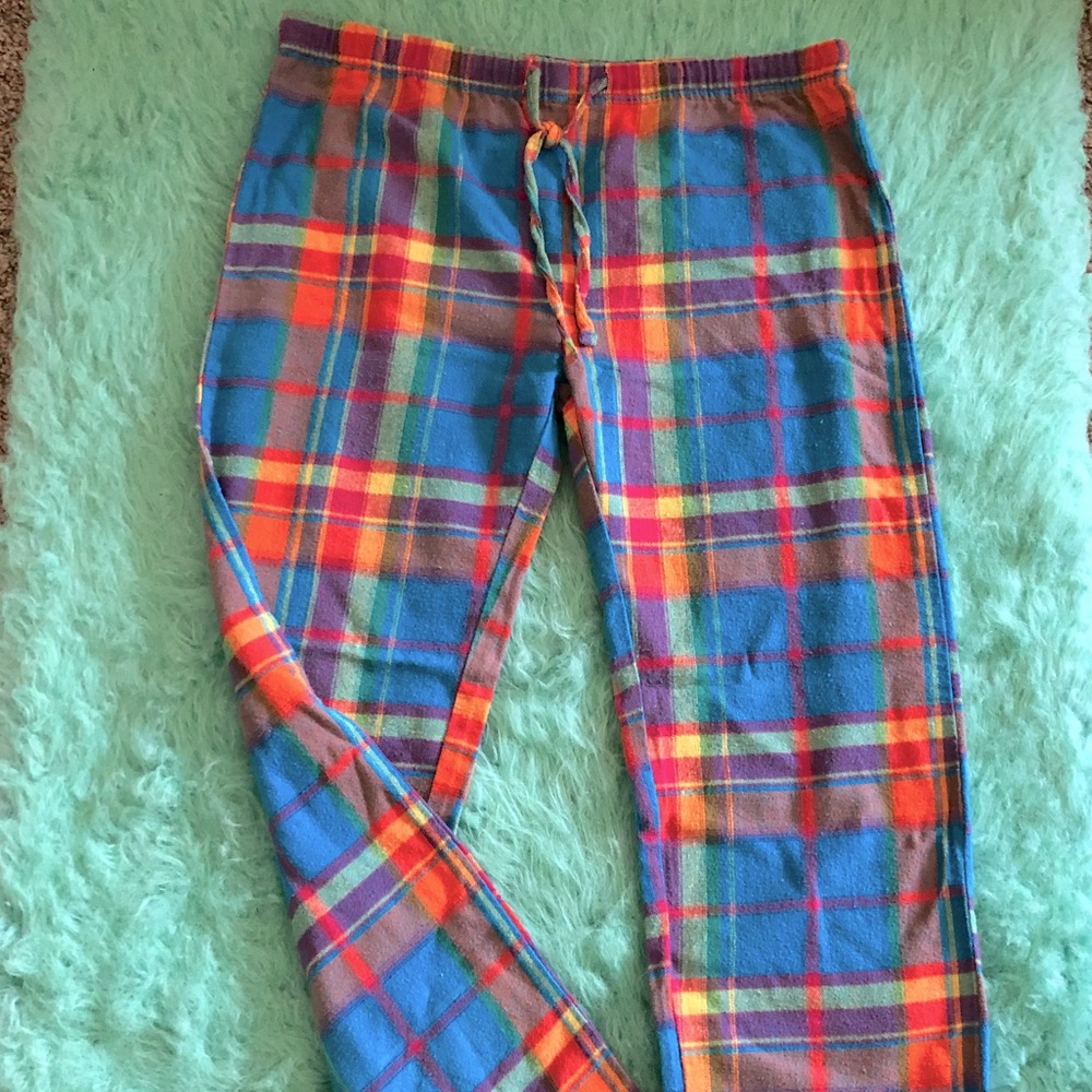 Flannel Pajama Pants (multicolored plaid)